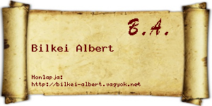 Bilkei Albert névjegykártya